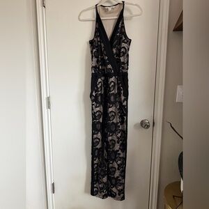 Diane Von Furstenberg Shany Abstact Floral Lace jumpsuit.